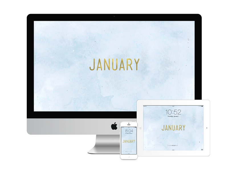 January wallpapers for desktop, tablet and mobile by Dara Skolnick