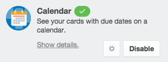 Then, find the Calendar and click "Enable".
